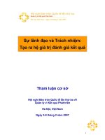 Tài liệu Sự lãnh đạo và Trách nhiệm: Tạo ra hệ giá trị đánh giá kết quả doc