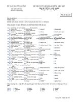 Tài liệu Đề thi CĐ môn Tiếng Anh khối D 2007 M653 pdf