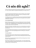 Tài liệu Có nên đổi nghề? pptx