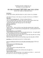 Tài liệu ÔN THI CUỐI KHÓA MÔN KHOA HỌC MÁC-LÊNIN doc