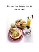 Tài liệu Bữa sáng càng đa dạng, càng tốt cho sức khỏe ppt