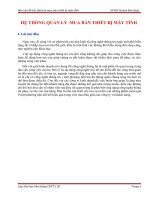 HỆ THỐNG QUẢN LÝ MUA BÁN THIẾT BỊ MÁY TÍNH