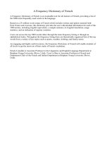 Từ vựng tiếng Pháp hay gặp - Song ngữ Pháp Anh