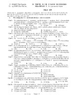 Tài liệu Sở GD&ĐT Thái Nguyên Trường THPT Chu Văn An ĐỀ THI THỬ ĐẠI HỌC CAO ĐẲNG pdf