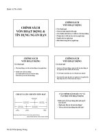 Tài liệu Chính sách vốn hoạt động và tín dụng ngắn hạn pdf
