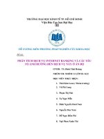 PHÂN TÍCH DỊCH vụ INTERNET BANKING và các yếu tố ẢNH HƯỚNG đến DỊCH vụ này ở ấn độ 