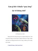 Tài liệu Làm gì khi vi khuẩn “quay lưng” lại với kháng sinh? pdf