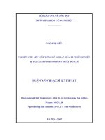 Nghiên cứu một số thông số cơ bản của hệ thống thiết bị lọc agar theo phương pháp ly tâm 