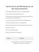 Tài liệu Cấp mã số nhà sản xuất (MID) hàng dệt may xuất khẩu sang thị trường Hoa Kỳ pptx