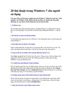 Tài liệu 20 thủ thuật trong Windows 7 cho người sử dụng pdf