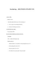 Tài liệu Gíao án toán lớp 1 - BÀI TOÁN CÓ LỜI VĂN docx