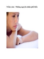 Tài liệu Trầm cảm - Những nguyên nhân phổ biến pptx