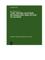 Tài liệu THE TENSE SYSTEM doc