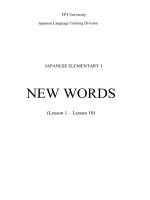 Minna no nihongo từ vựng 