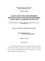 Xây dựng một số bài thí nghiệm điện dùng rèn luyện kỹ năng sử dụng thí nghiệm vào dạy học của sinh viên ngành vật lí 