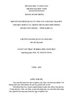 Một số giải pháp quản lý công tác giáo dục đạo đức cho học sinh các trường trung học phổ thông huyện yên thành   tỉnh nghệ an luận văn thạc sĩ khoa học giáo dục 