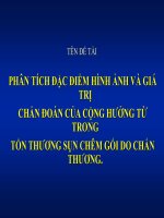 Tài liệu MRI Báo cáo tổn thương khớp gối docx