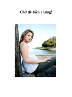 Tài liệu Chớ để biến chứng! docx