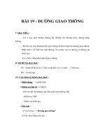 Tài liệu TNXH lớp 1 - BÀI 19 : ĐƯỜNG GIAO THÔNG doc