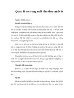 Tài liệu Quản lý ao trong nuôi tôm thay nước ít pdf