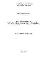 Nửa vành eculid và nửa vành chính quy cộng tính luận văn thạc sĩ toán học 