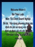 Tài liệu Bài thảo luận môn Tài Chính Doanh Nghiệp đề tài 