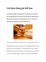Tài liệu Lời khen đáng giá biết bao doc