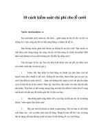 Tài liệu 10 cách kiểm soát chi phí cho lễ cưới docx