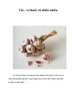Tài liệu Tỏi - vị thuốc từ thiên nhiên pdf