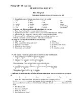 Gián án De thi KSCL Anh 6