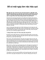 Tài liệu Để có một ngày làm việc hiệu quả doc