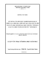 Xây dựng câu hỏi trắc nghiệm khách quan nhiều lựa chọn dựa trên kết quả trả lời câu hổi ngắn của học sinh để dạy học chương ''tính quy luật của hiện tượng di truyền'' sinh học 12 