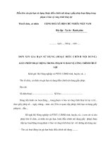 Tài liệu Mẫu đơn xin gia hạn sử dụng (hoặc điều chỉnh nội dung ) giấy phép hoạt động trong phạm vi bảo vệ công trình thủy lợi pptx