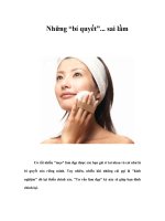 Tài liệu Những “bí quyết”... sai lầm pdf