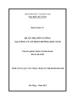 Quản trị tiền lương tại công ty cổ phần đường kon tum 
