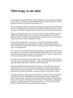 Tài liệu Thời trang và sức khỏe pdf