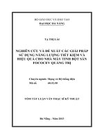 Nghiên cứu và đề xuất các giải pháp sử dụng năng lượng tiết kiệm và hiệu quả cho nhà máy tinh bột sắn fococev quảng trị 