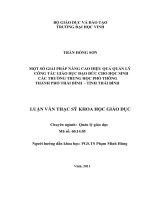 Một số giải pháp nâng cao hiệu quả quản lý công tác giáo dục đạo đức cho học sinh các trường trung học phổ thông thành phố thái bình   tỉnh thái bình luận văn thạc sĩ khoa học giáo dục 