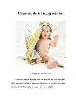 Tài liệu Chăm sóc da trẻ trong mùa hè ppt