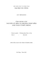 Ứng dụng các nguyên lý đếm và phương pháp đếm giải toán ở phổ thông 