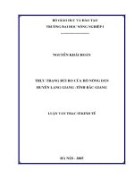 Luận văn thực trạng rủi ro của hộ nông dân huyện lạng giang tỉnh bắc giang 