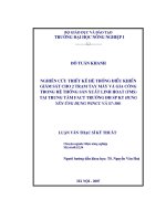 Nghiên cứu thành phần nhện hại,biện pháp phòng trừ nhện hại chủ yếu hoa hồng vụ xuân hè  2006 tại hà nội và vùng phụ cận 