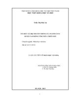 Tổ chức xã hội truyền thống của người cơ tu huyện nam đông tỉnh thừa thiên huế 