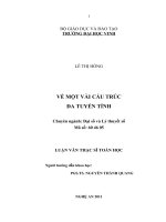 Về một vài cấu trúc đa tuyến tính luận văn thạc sỹ toán học 