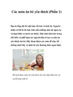 Tài liệu Các món ăn bé yêu thích (Phần 1) ppt