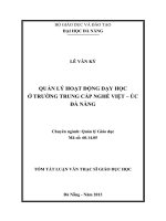Quản lý hoạt động dạy học ở trường trung cấp nghề việt   úc đà nẵng 