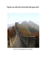 Tài liệu Người cao tuổi nên đi du lịch thời gian nào? doc