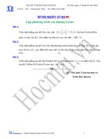 Tài liệu Các bài toán lập phương trình các đường conic (Bài tập và hướng dẫn giải) ppt