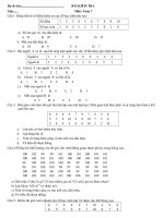 Bài soạn Bài kiểm tra 1 tiết chương III (đại số 7)