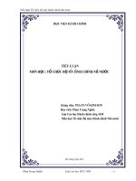 cơ cầu tổ chức của chính quyền cấp dưới và chính quyền địa phương 